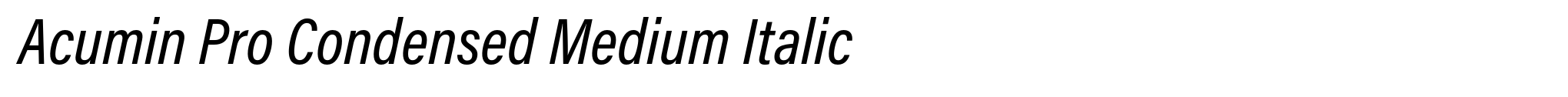 Acumin Pro Condensed Medium Italic image